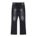 Cleanfit Vintage Washed Flared Jeans – Distressed Water Wave Denim Pants For Men & Women (Relaxed Fit, S/M/L/Xl)_mkmklike.com