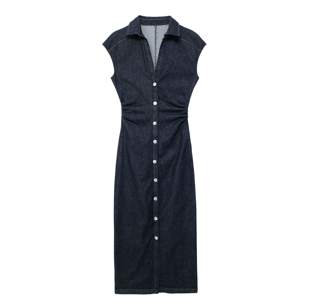 Women's Clothing Midi Slim Shirt Dress_mkmklike.com