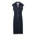 Women's Clothing Midi Slim Shirt Dress_mkmklike.com