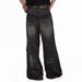 Men's Clothing High Street Wide Leg Jeans Men's And Women's Loose Washed Straight Jeans_mkmklike.com