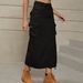K Women's New Denim Work Skirt; Casual Midi Half-skirt_mkmklike.com