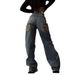 American Retro Hot Girl High Waist Straight Floor Length Trousers With Tattered Back Design Slim Jeans For Women In Four Seasons_mkmklike.com