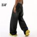 EF JEANS | 2024 New High Street Retro Old Wide Leg Pants Mopping Jeans Tide Straight Loose Black Grey_mkmklike.com