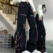 Star Print Jeans Female Y2K Stitching American Street Retro Straight Zipper Pants Campus Summer Harajuku Loose Jeans_mkmklike.com