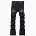 Summer New American-style Trendy Brand Retro Starry Slim-fit Jeans For Men, High Street Fashion, Light And_mkmklike.com