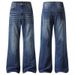 Men's Clothing & Archer0603 & Autumn/Winter New Style Extra Long, Height Enhancing American Retro Distressed Slimming Flare Lightning Black Jeans_mkmklike.com