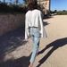Minimalist Asymmetric Stitch Jeans For Women - High-Waisted Straight Leg Cropped Denim Pants, Slim Fit Office & Casual Wear_mkmklike.com
