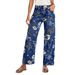 High-Waisted Floral Print Wide-Leg Jeans – Vintage Straight Denim Pants For Women (Dark Blue/Light Blue, S-XXL)_mkmklike.com