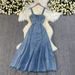 Long Denim Dress Women Dresses A Line Slim Fit Vestidos Zipper Sling Sleeveless Streetwear Elegant Splice Y2k Party Jeans 2025_mkmklike.com