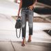 TUME European And American Foreign Trade Cross-border Exclusive Supply Ripped Non-stretch Vintage Fashion Women's_mkmklike.com