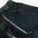 Patchwork Design Scimitar Denim Men Loose Washed Frayed Edge Five-Pointed Star Patch Wide-Leg Pants Street Fashion_mkmklike.com