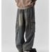 Vintage Blue Workwear Jeans For Men – Relaxed Fit Wide-Leg Denim Pants With Multi-Pockets (S-3XL, Washed Blue)_mkmklike.com