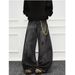 Vintage Distressed Denim Jeans – Oversized Relaxed Fit With Raw Hem & Ripped Details (S-3XL, Unisex Streetwear)_mkmklike.com