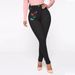Women's High Waist Printed Jeans Sexy Tight Pants Solid Color Denim For Spring/Autumn Season_mkmklike.com