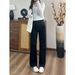 Four-way Stretch Narrow Wide-leg Denim Jeans For Women, Anti-fade, 2025 High-waisted Elastic, Petite Size, Autumn And_mkmklike.com