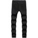 Men's Jeans Trendy Hole Black Jeans Trendy Cross Border Men's Pants_mkmklike.com