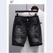Men's Clothing Trendy Slim Fitting Skinny Pants Ripped Retro Washed All Match Five Point Pants_mkmklike.com