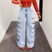 Distressed Straight-Leg Jeans For Women – Relaxed Fit Washed Denim – Casual Ripped Jeans_mkmklike.com