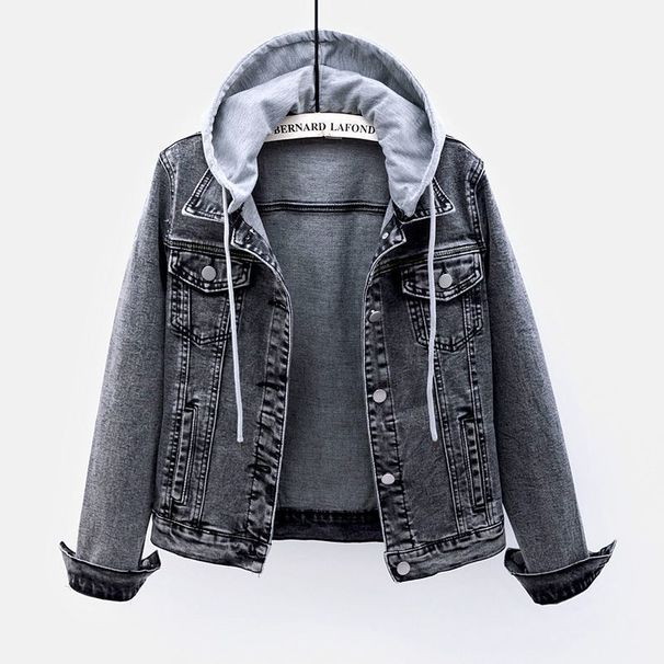 Women's Clothing Women's Slimming Denim Jacket Korean Fashion Autumn Season Versatile Short And Long Sleeve Trendy Top_mkmklike.com