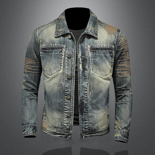 Men's Clothing Spring And Autumn New Denim Jacket Trendy Retro Washed Denim Clothes Short Casual Slim Jacket_mkmklike.com