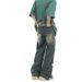 High Street Pants For Men And Women, Loose Wide Straight Leg 2025 Summer New Versatile Ripped Jeans_mkmklike.com