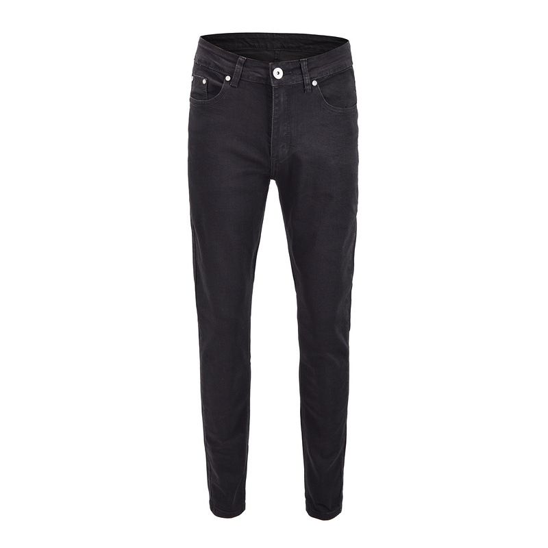 Men's Clothing High Street Ins Same Style Skinny Pants Pure Black Elastic Slim High Street Jeans_mkmklike.com
