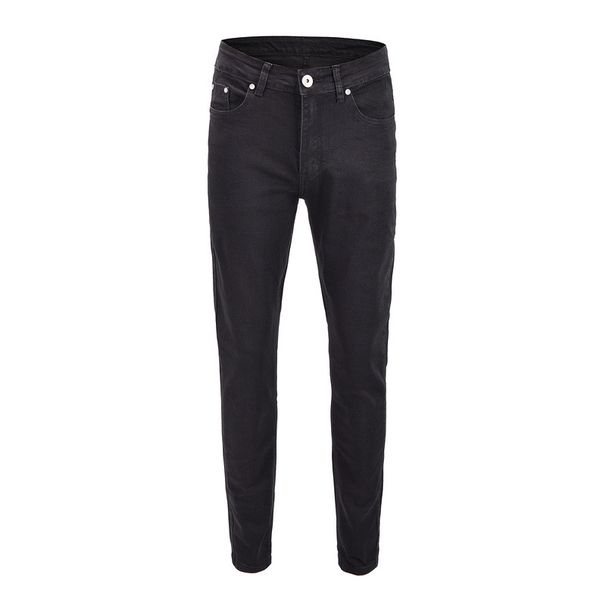 Men's Clothing High Street Ins Same Style Skinny Pants Pure Black Elastic Slim High Street Jeans_mkmklike.com