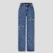 Women's Loose Fit High Waist Jeans – 90% Cotton Wide-Leg Denim Pants (Vintage Washed, Streetwear Style, Comfortable & Breathable, Unisex Appeal)_mkmklike.com