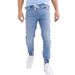 Foreign Trade Jogger Lace-Up Slim Fit Elastic Fashion Men's Jeans Size 29-36_mkmklike.com
