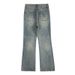 Vintage Washed High Waist Flared Jeans For Women - Retro Loose Fit Wide Leg Denim Pants With Distressed Details_mkmklike.com