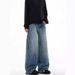 Men's Clothing Vintage American Style High Street Loose Fit Straight Leg Jeans - Long Casual Denim Pants With Mid Waist & Slight Stretch_mkmklike.com