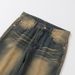 High Street Jeans Men Washed Vintage Straight Leg Slightly Flared Casual Spring Summer Trendy Loose Cool Long Pants_mkmklike.com