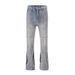Washed Vintage Jeans For Men, Ins High Street American Design, Niche Patchwork Deconstructed Loose Straight Pants_mkmklike.com