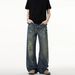 Men's Clothing American Style Dirtyfit Washed Distressed Straight Leg Jeans, New Summer Style, Retro Splatter Paint Casual Trousers For Men._mkmklike.com