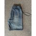 Men's Washed Blue Denim Shorts Straight Leg Five Point Pants Summer Retro High Street Style Logging Workwear_mkmklike.com