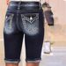 Women's Slimming Casual Denim Jeans 2025 European American Style Cross-Border Embroidered Cotton Polyester Spring/Autumn Summer_mkmklike.com