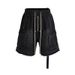 Men's Clothing RO Style Gradient Washed Distressed Raw Edge Denim Shorts Men's High Street Multi Pocket Loose Straight Wide Leg Shorts_mkmklike.com