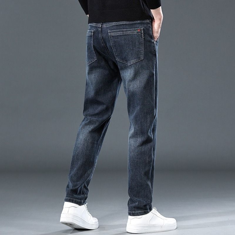 Four Seasons Regular Jeans Men's Straight Loose Casual Jeans_mkmklike.com