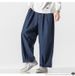 Deep Blue Wide Jeans For Male Students Trendy Brand Loose Large Straight Nine Leg Pants Spring/Summer Collection_mkmklike.com