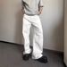 Cleanfit White Machete Jeans Men's American High Street Vibe Pants High Waist Slim Straight Flared Pants_mkmklike.com