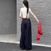 Plus Size Fashion Low Waist Classic Dark Blue Wide Leg Jeans For Women Autumn Hip Covering Loose Lazy Floor-Length_mkmklike.com