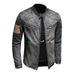 Fashionable Autumn Nostalgic Blue Loose Large Pocket Niche Denim Men's Casual Zipper Jacket Top Trend_mkmklike.com