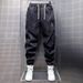Men's Casual Jogger Jeans – Relaxed Fit Workwear Pants With Adjustable Drawstring Waist & Tapered Cuff (All-Season Comfort)_mkmklike.com