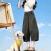 Gray Cargo Jeans for Women High Waist Wide Leg Casual Cropped Pants Slimming High Street Loose Fit New Summer Lazy Style_mkmklike.com