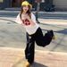 Men's Clothing High Street Retro Denim High Grade Scimitar Jeans For Women Trendy Loose Letter Print Wide Leg Pants_mkmklike.com
