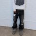 Men's Clothing Retro Washed Distressed Jeans Men's Women's Casual Ripped Straight Leg Trousers European American Style For Autumn Winter Streetwear_mkmklike.com