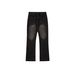 Men's Cleanfit Black Fringe Jeans – 507 Vintage Washed Denim (Straight Leg, Mid-Rise, Distressed Detailing)_mkmklike.com