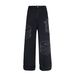 American Style National Trend High Street Creative Fun Rhinestone Jeans Unisex Trendy Brand Loose Wide-Leg Straight Long_mkmklike.com