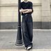 Vintage Washed Black High-Street Jeans – Unisex Relaxed Fit Straight-Leg Denim Pants (S-3XL, Non-Stretch, Distressed Detailing, All-Season)_mkmklike.com