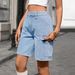 K New Fashionable Casual Multi Pocket Workwear Denim Shorts For Women_mkmklike.com